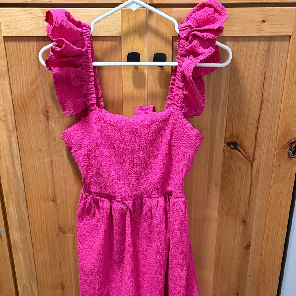 Mi Ami Fuchsia Textured Dress